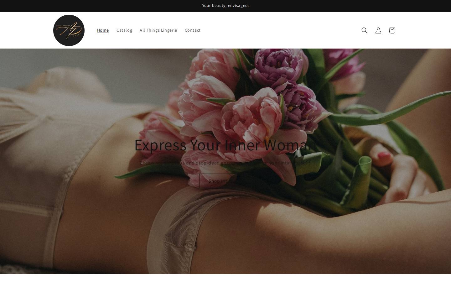amourproprelingerie.com homepage screenshot