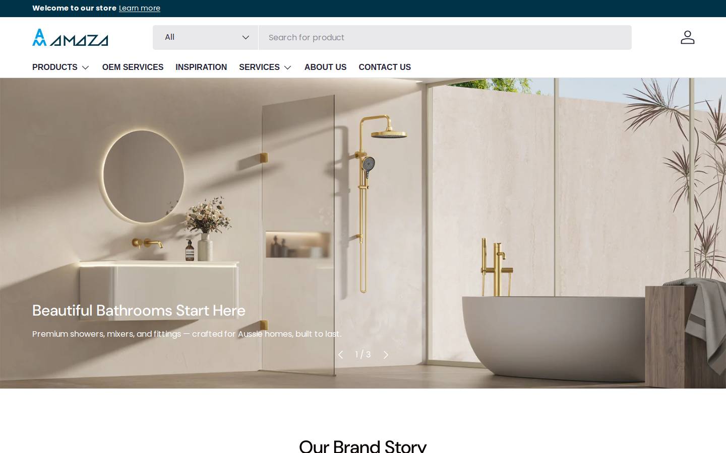 amoza.com.au homepage screenshot