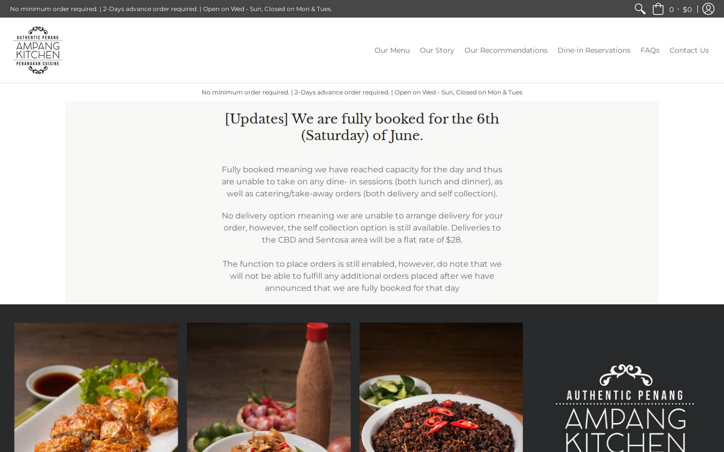 ampangkitchen.com homepage screenshot
