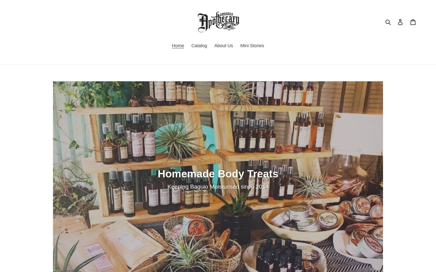 amparosapothecary.com homepage screenshot
