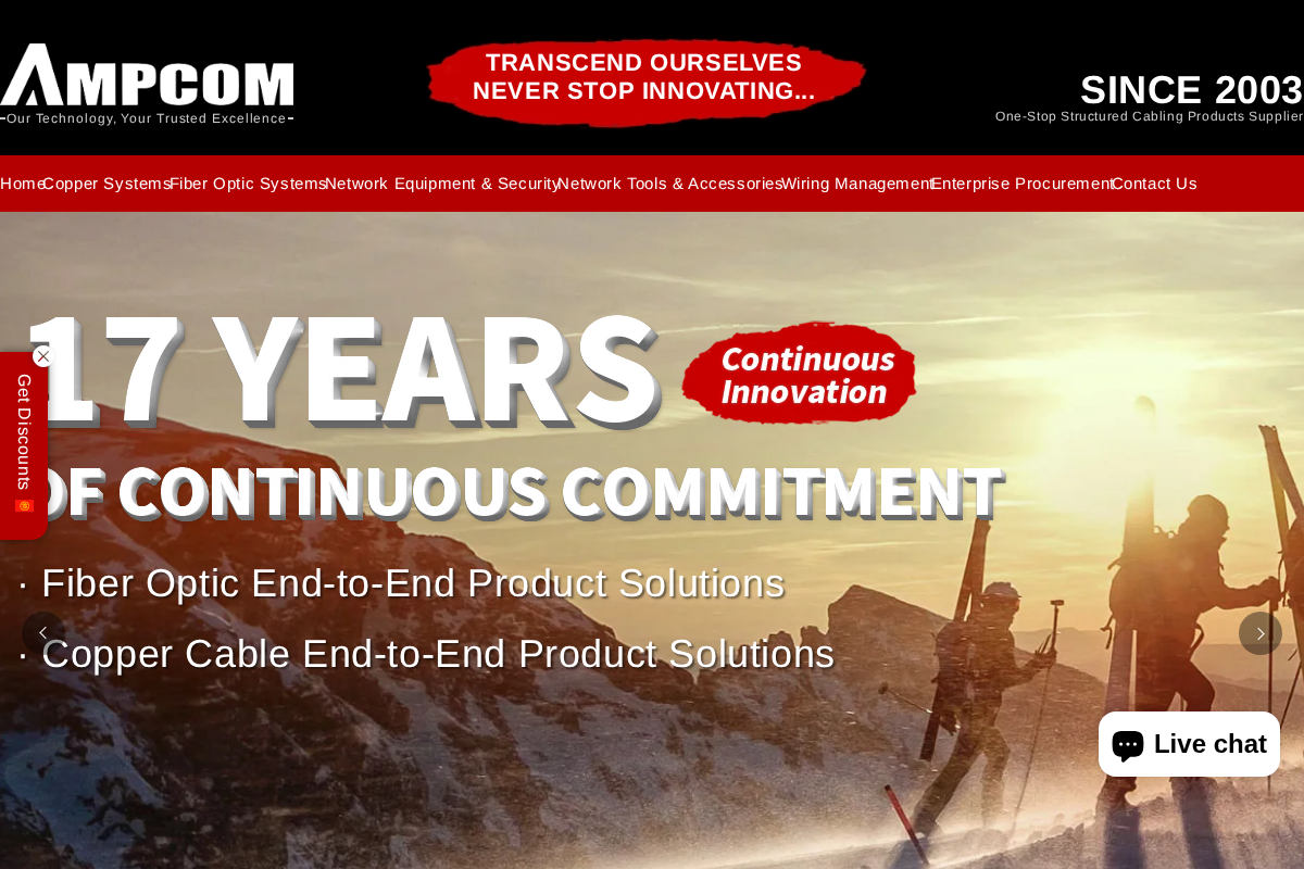 AMPCOM homepage screenshot