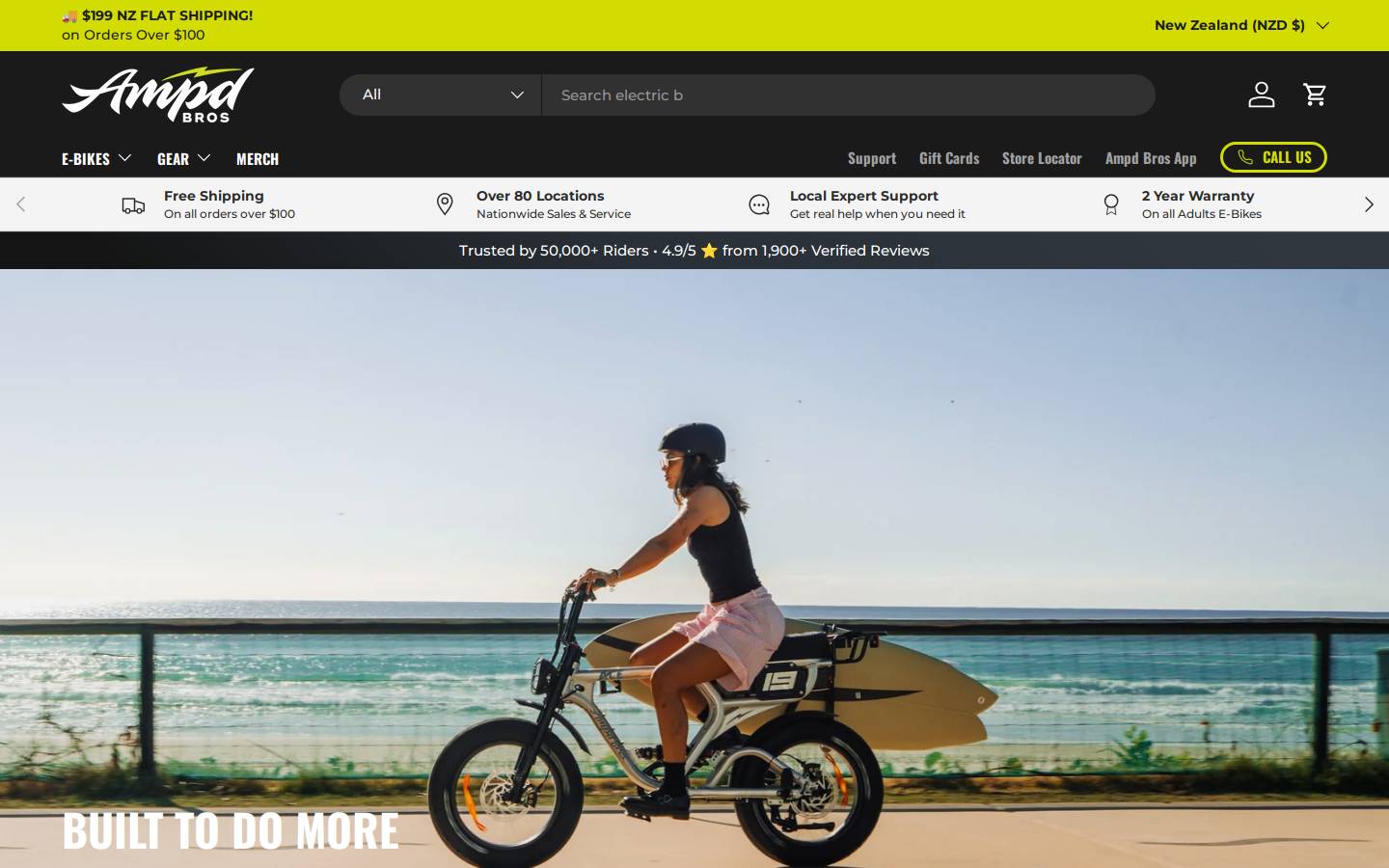 ampdbros.co.nz homepage screenshot