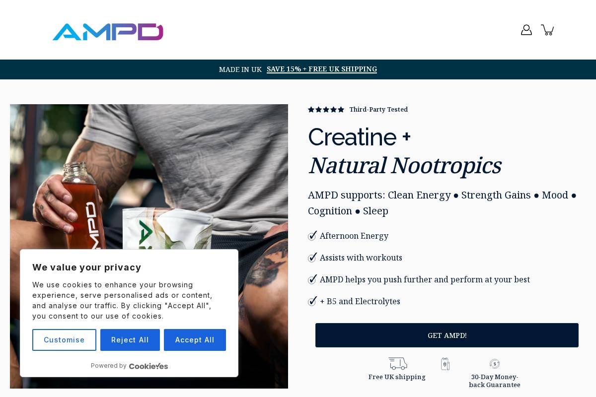 AMPD Lifestyle homepage screenshot