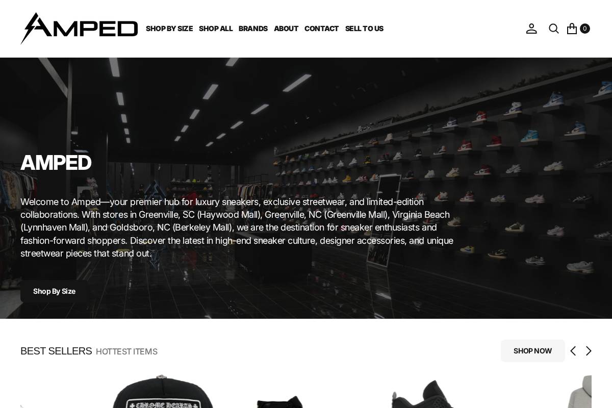 amped.store homepage screenshot