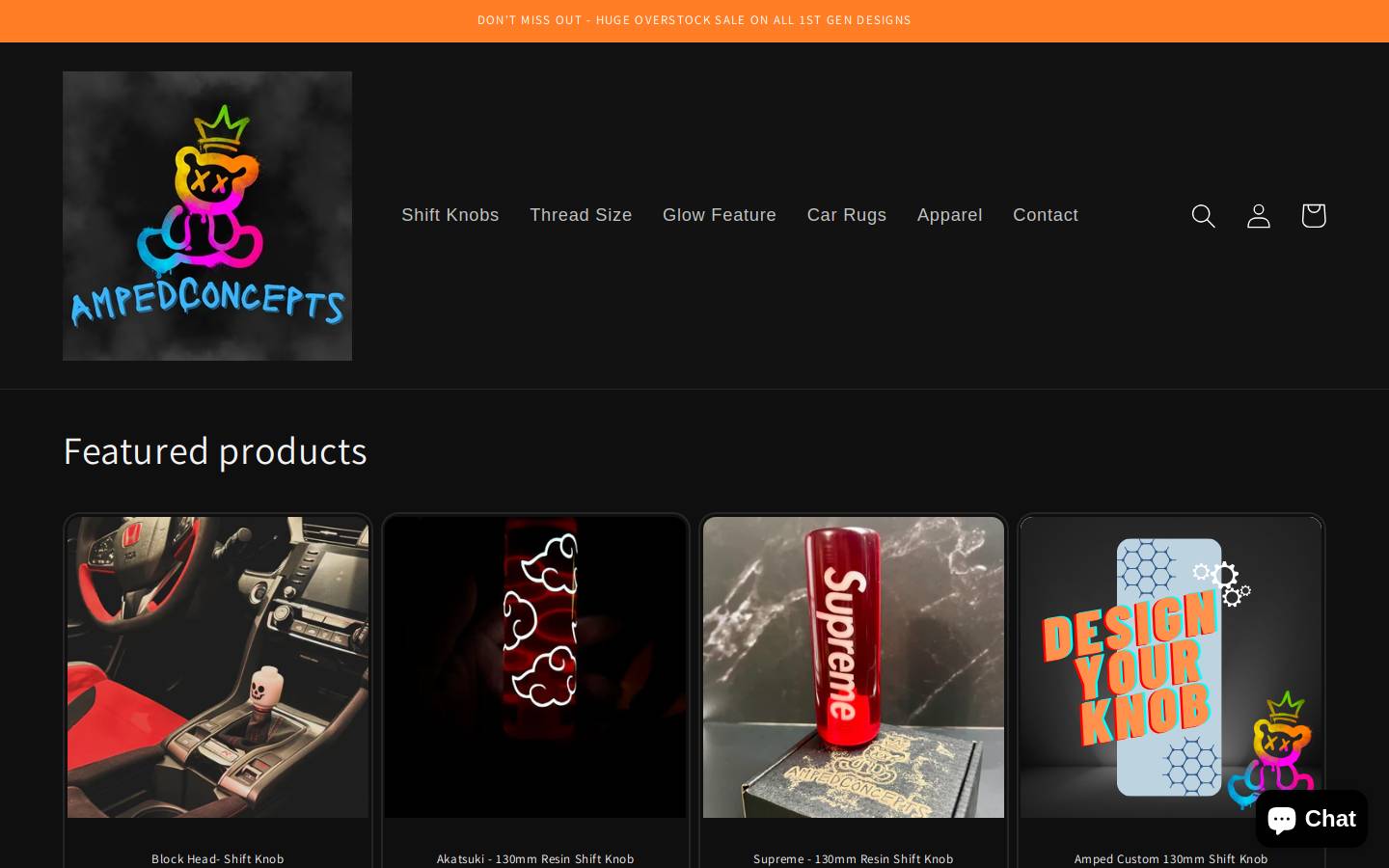 ampedconcepts.com homepage screenshot