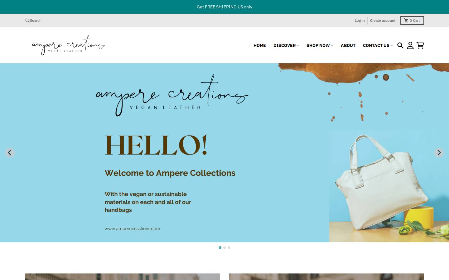 amperecreations.com homepage screenshot