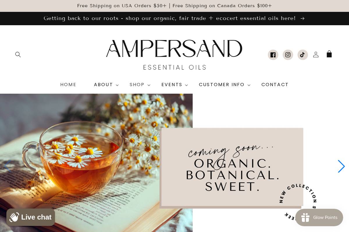ampersandessentials.net homepage screenshot