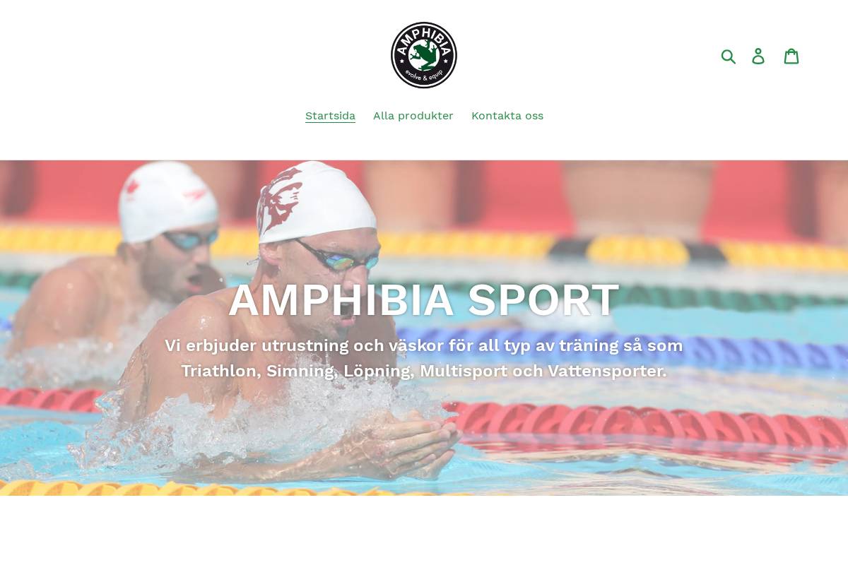 amphibia-sport.se homepage screenshot