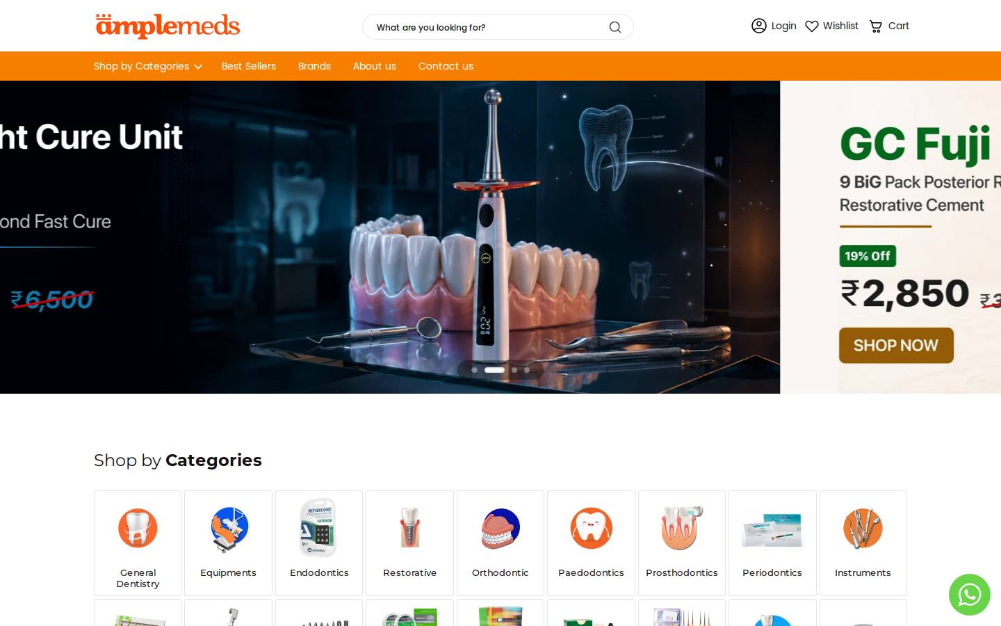 amplemeds.com homepage screenshot