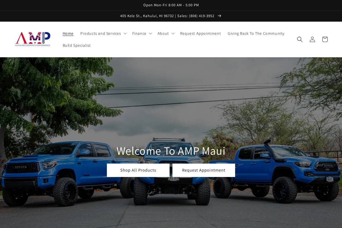 ampmaui.com homepage screenshot