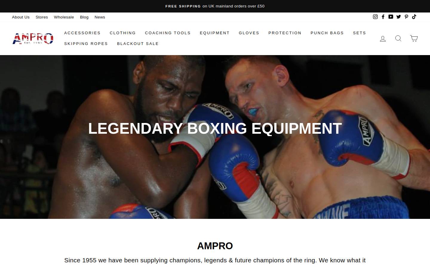 ampro.co.uk homepage screenshot