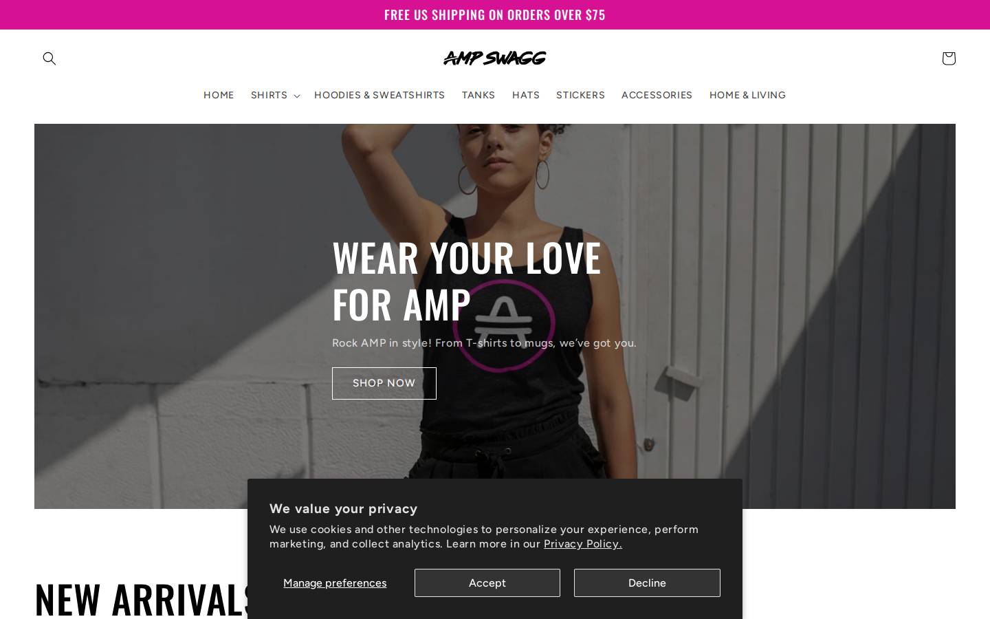 ampswagg.com homepage screenshot