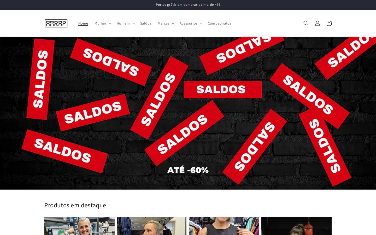 Amrapstore homepage screenshot
