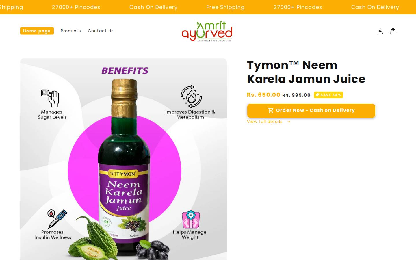 amritayurved.com homepage screenshot