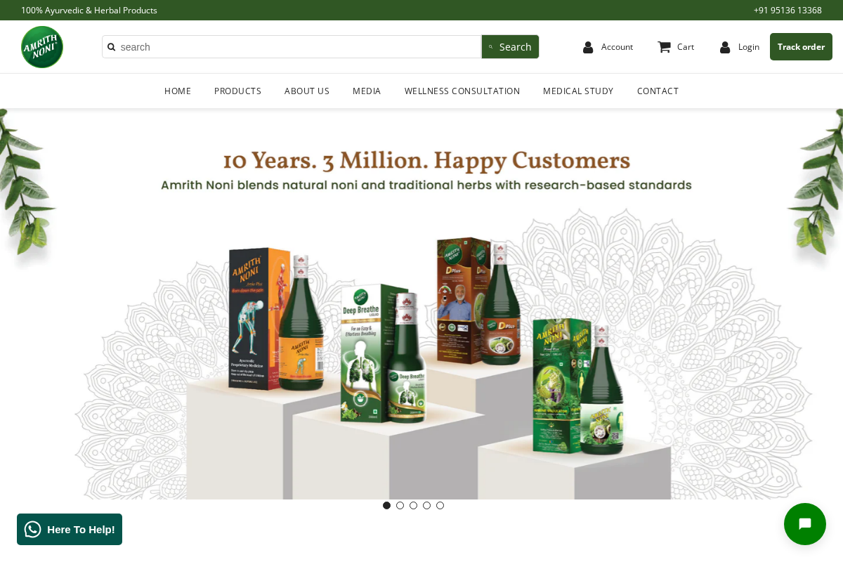 amrithnoni.com homepage screenshot