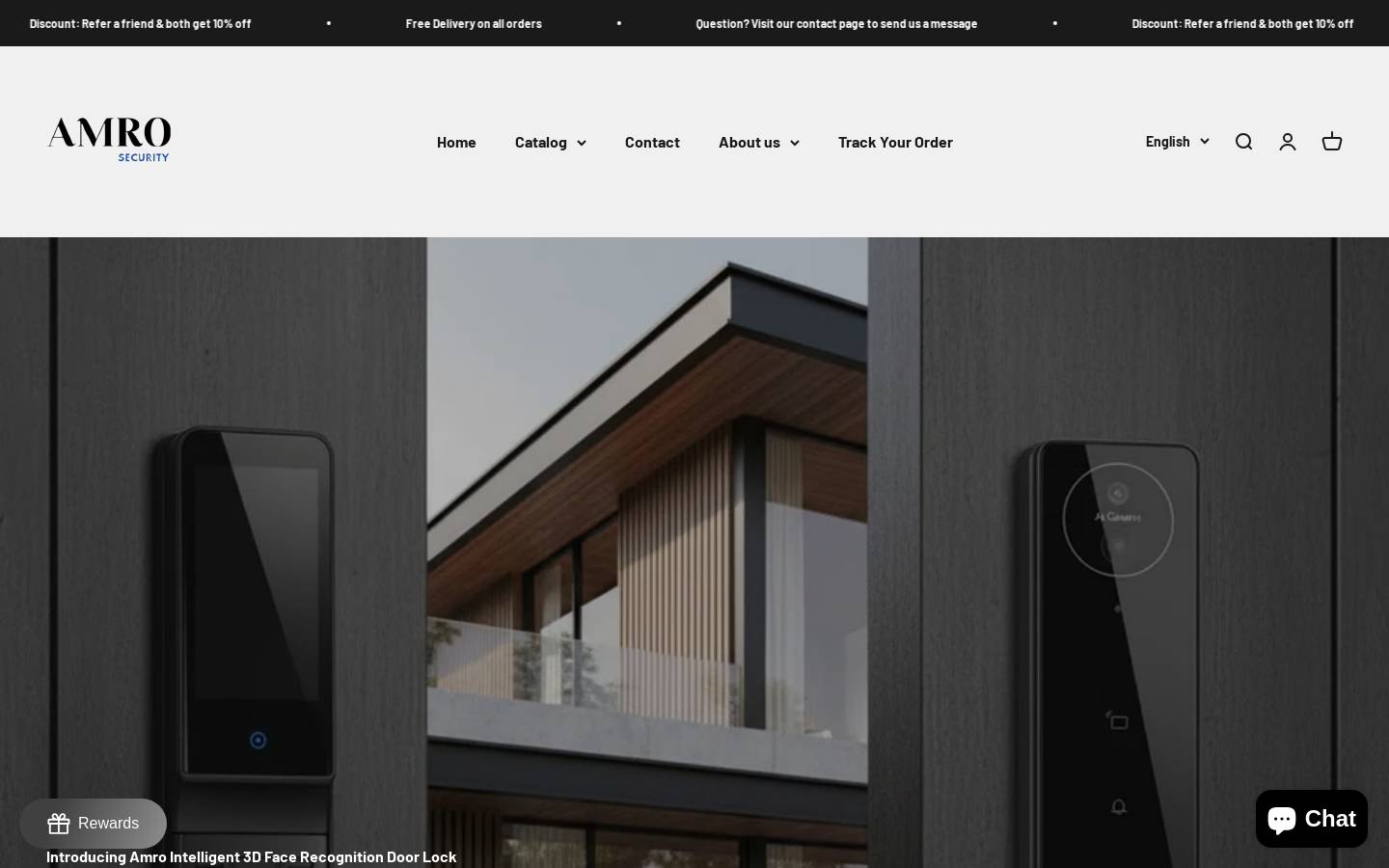 amrosecurity.com homepage screenshot