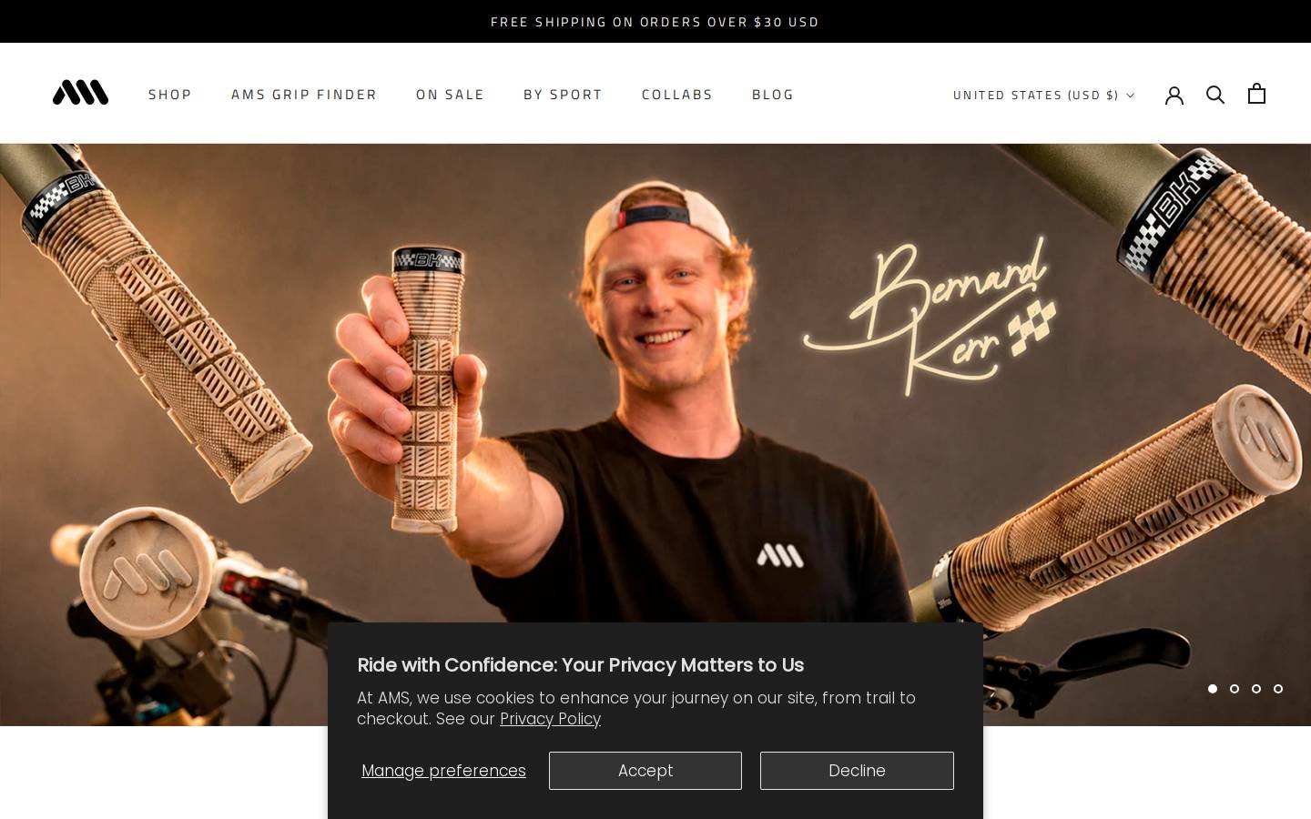 AMS homepage screenshot