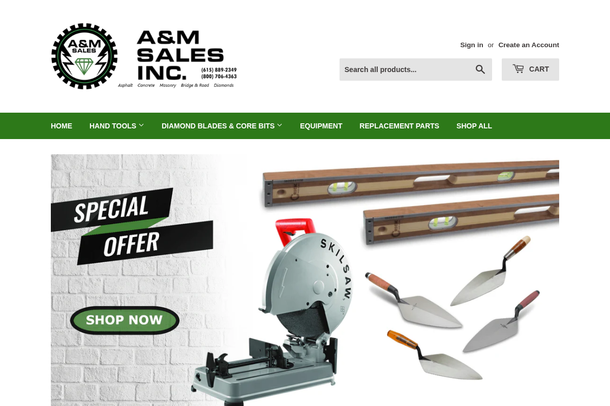 amsalesinc.com homepage screenshot