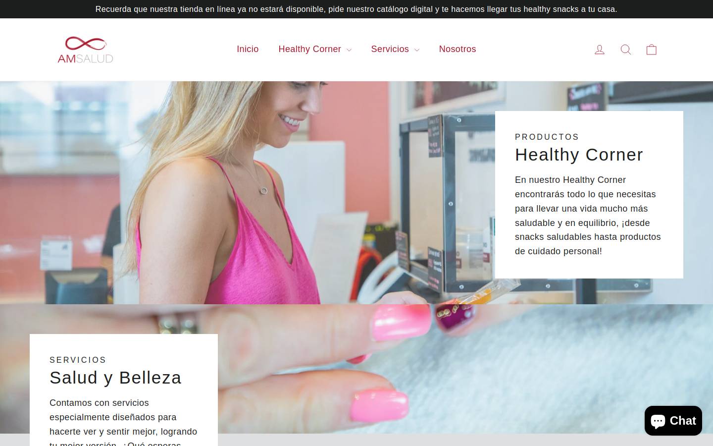 amsalud.com homepage screenshot