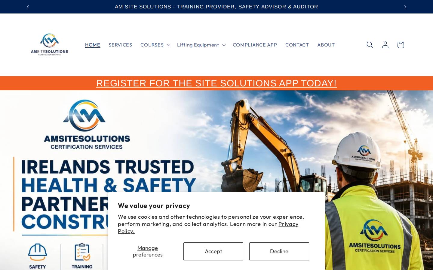 amsitesolutions.com homepage screenshot
