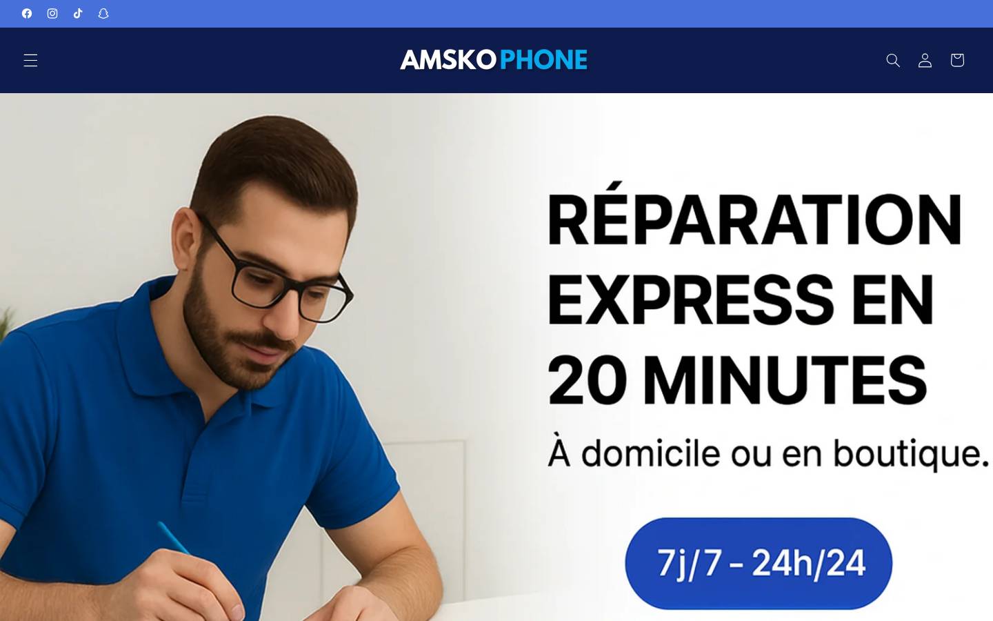 amskophone.com homepage screenshot