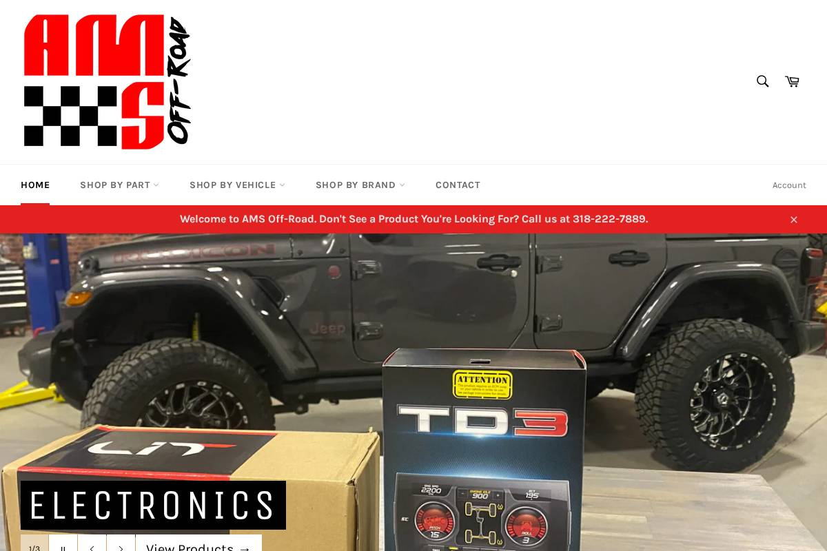amsoffroad.net homepage screenshot