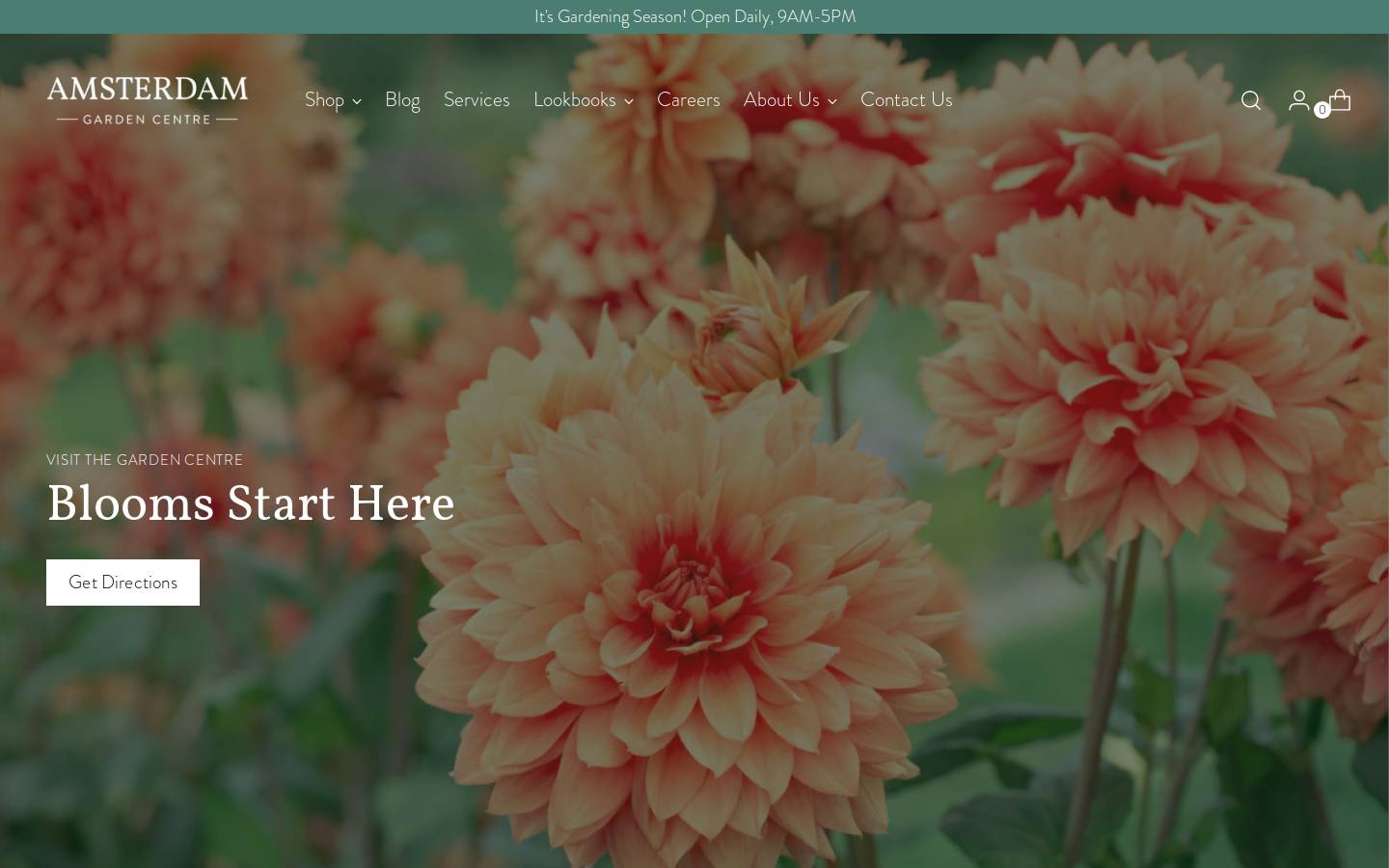 amsterdamgreenhouses.com homepage screenshot