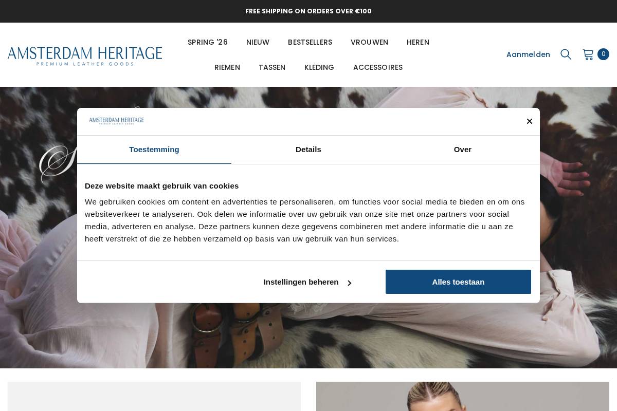 amsterdamheritage.com homepage screenshot