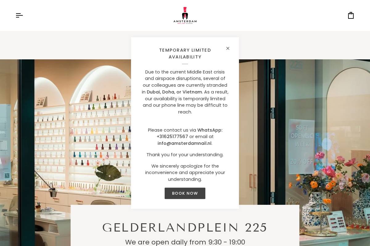 amsterdamnail.nl homepage screenshot