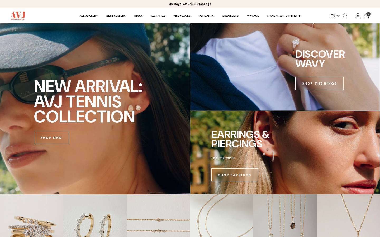 Amsterdam Vintage Jewels | AVJ homepage screenshot