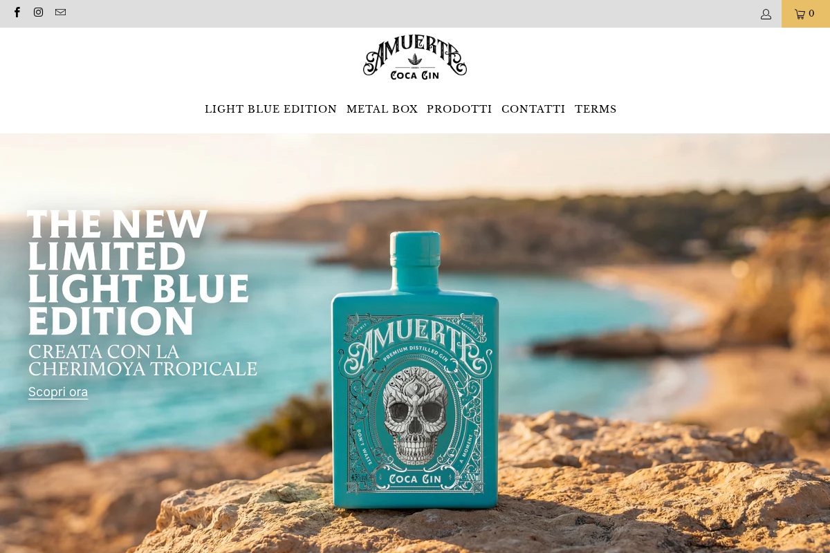 Amuerte homepage screenshot