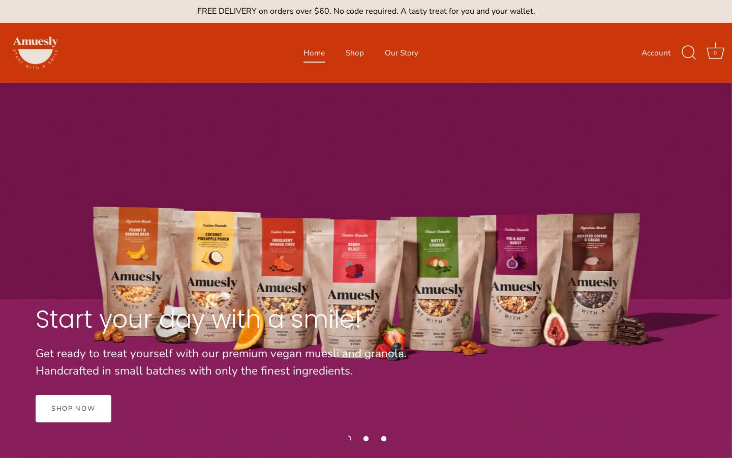 amuesly.com homepage screenshot