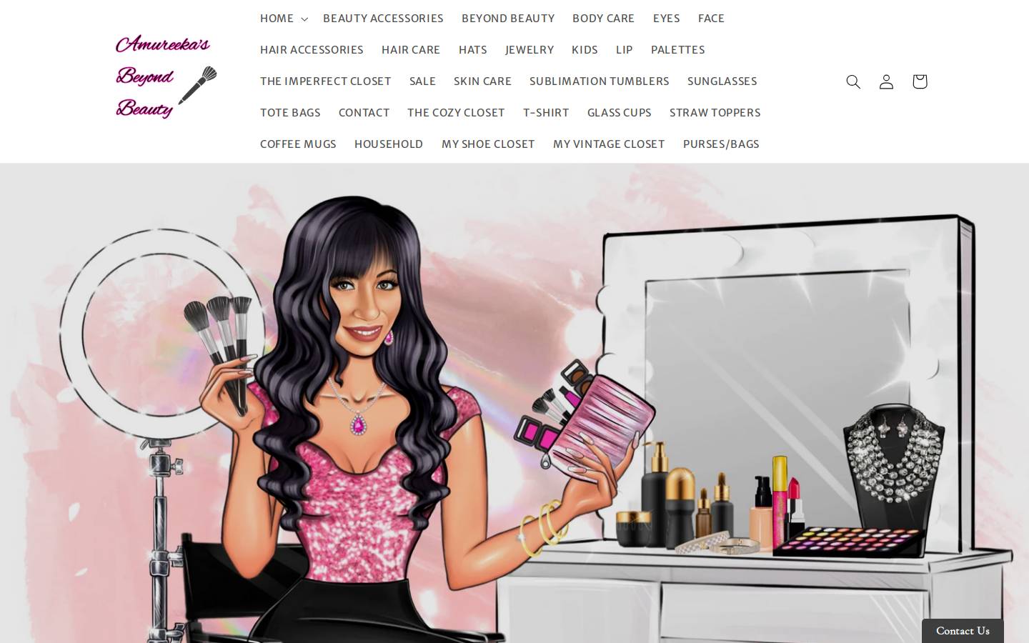 amureekasbeauty.com homepage screenshot