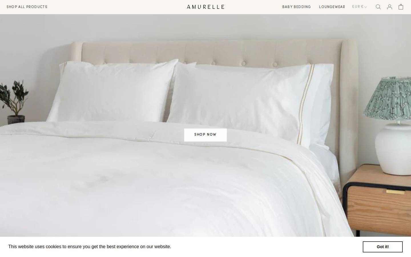 amurelle.com homepage screenshot