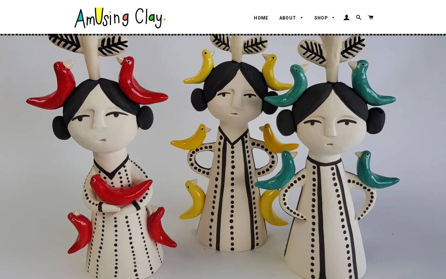 amusingclay.com.au homepage screenshot