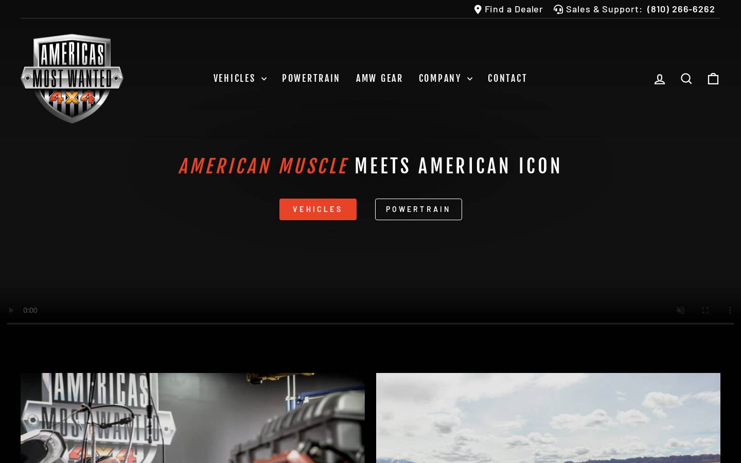 amw4x4.com homepage screenshot