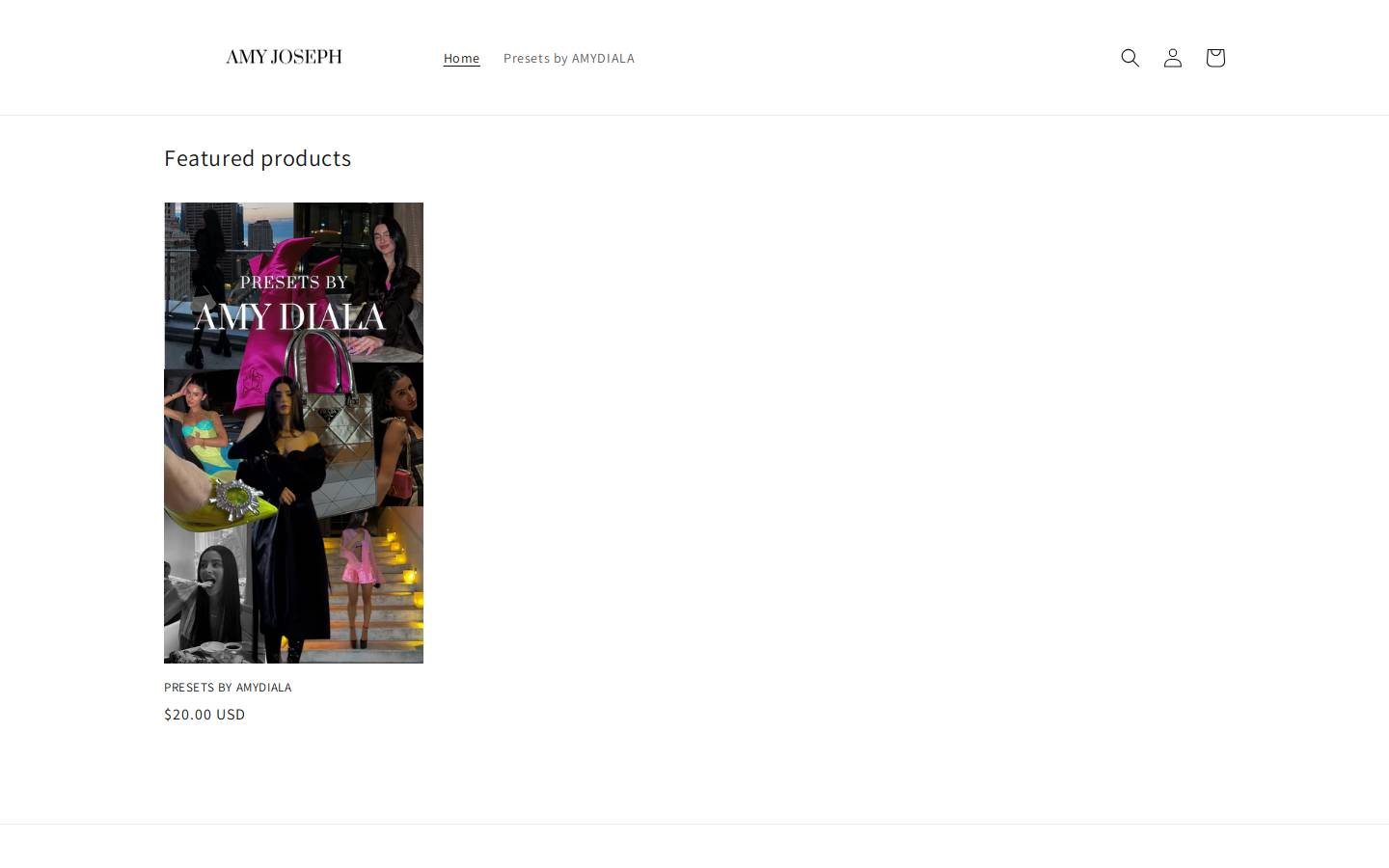 amydiala.com homepage screenshot