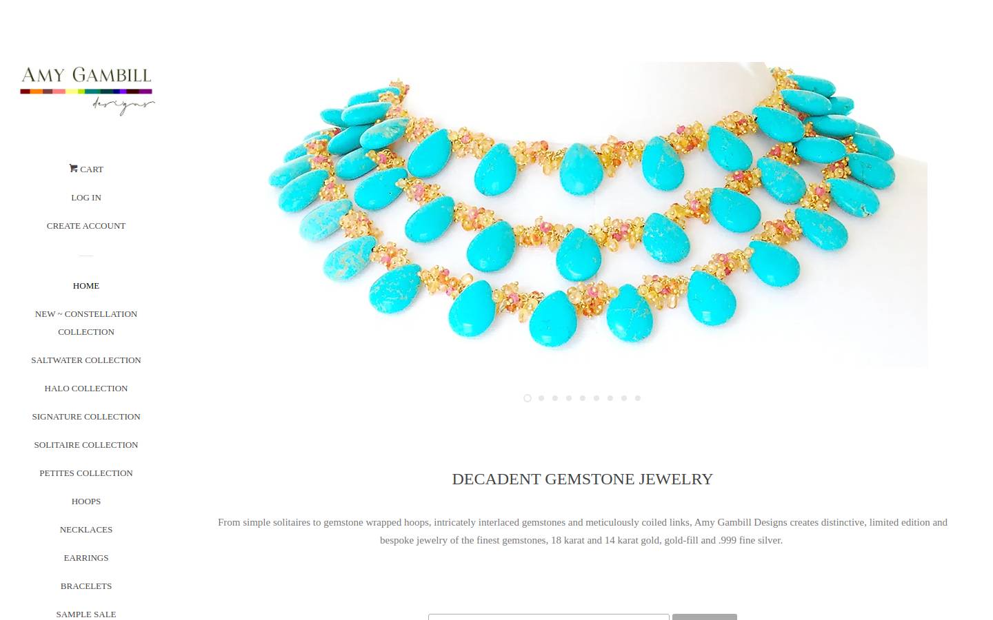 amygambilldesigns.com homepage screenshot