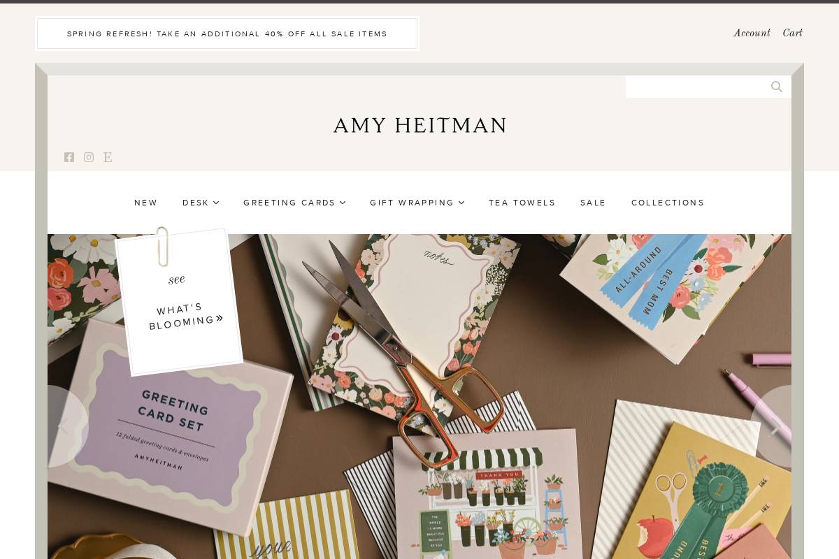 amyheitman.com homepage screenshot