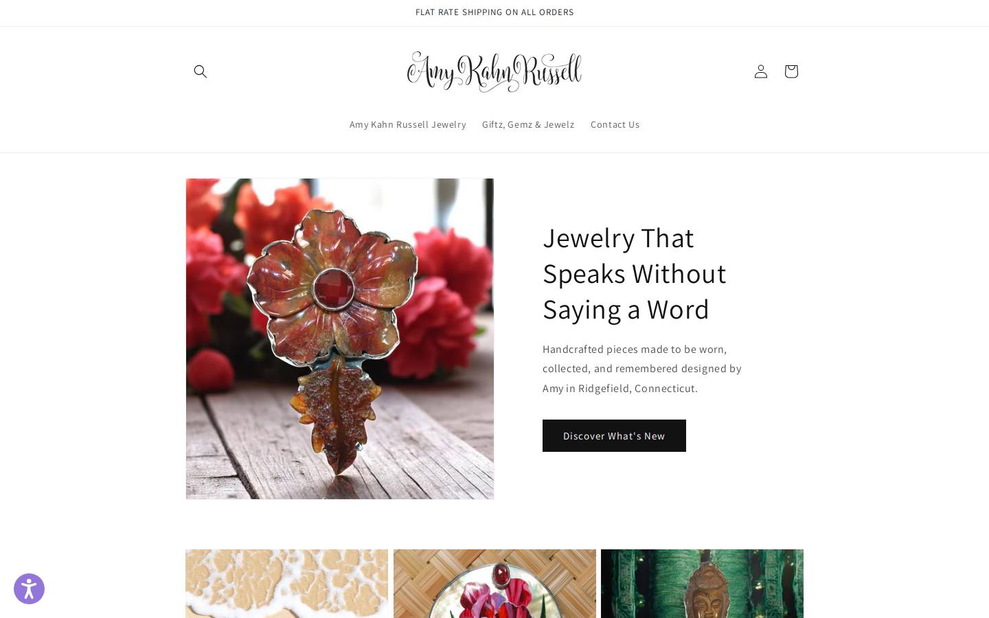 amykahnrussell.com homepage screenshot