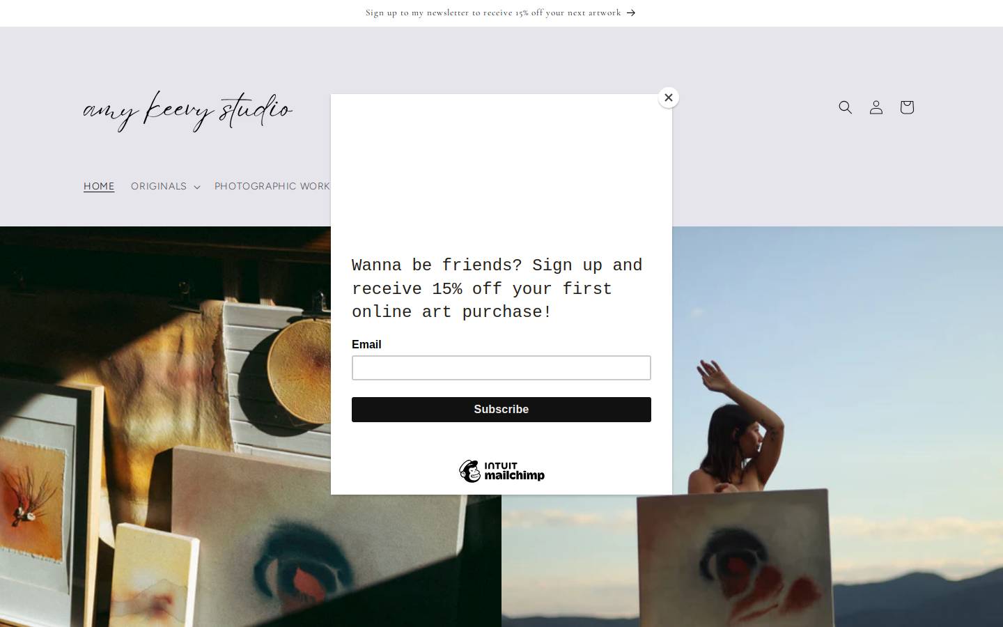 amykeevy.co.za homepage screenshot