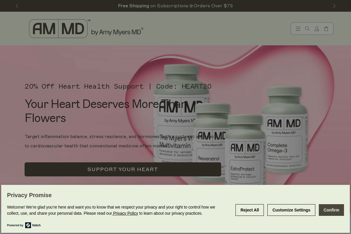 Amy Myers MD® homepage screenshot