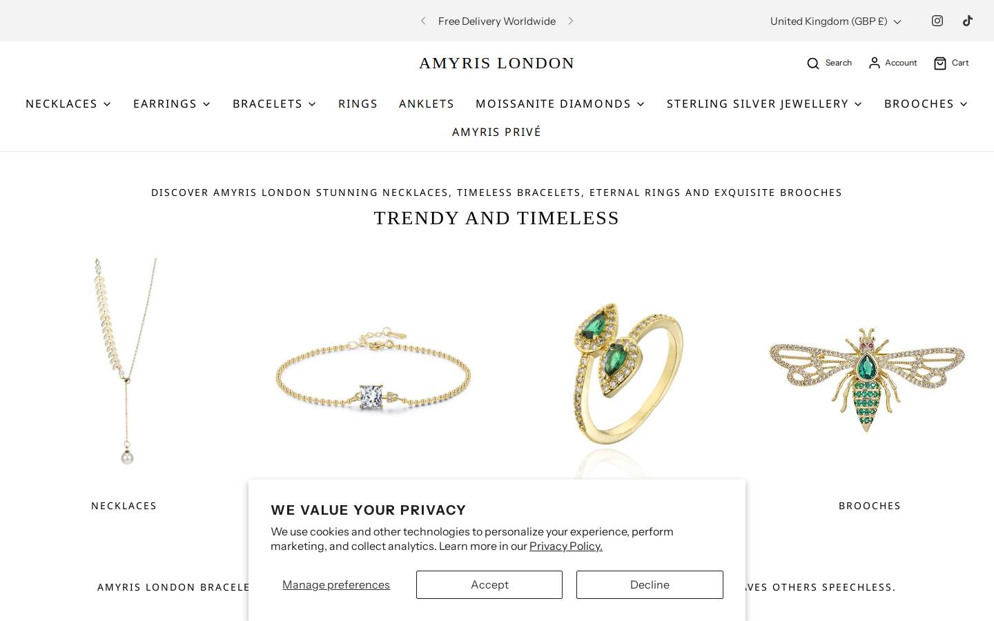 amyrislondonjewels.com homepage screenshot