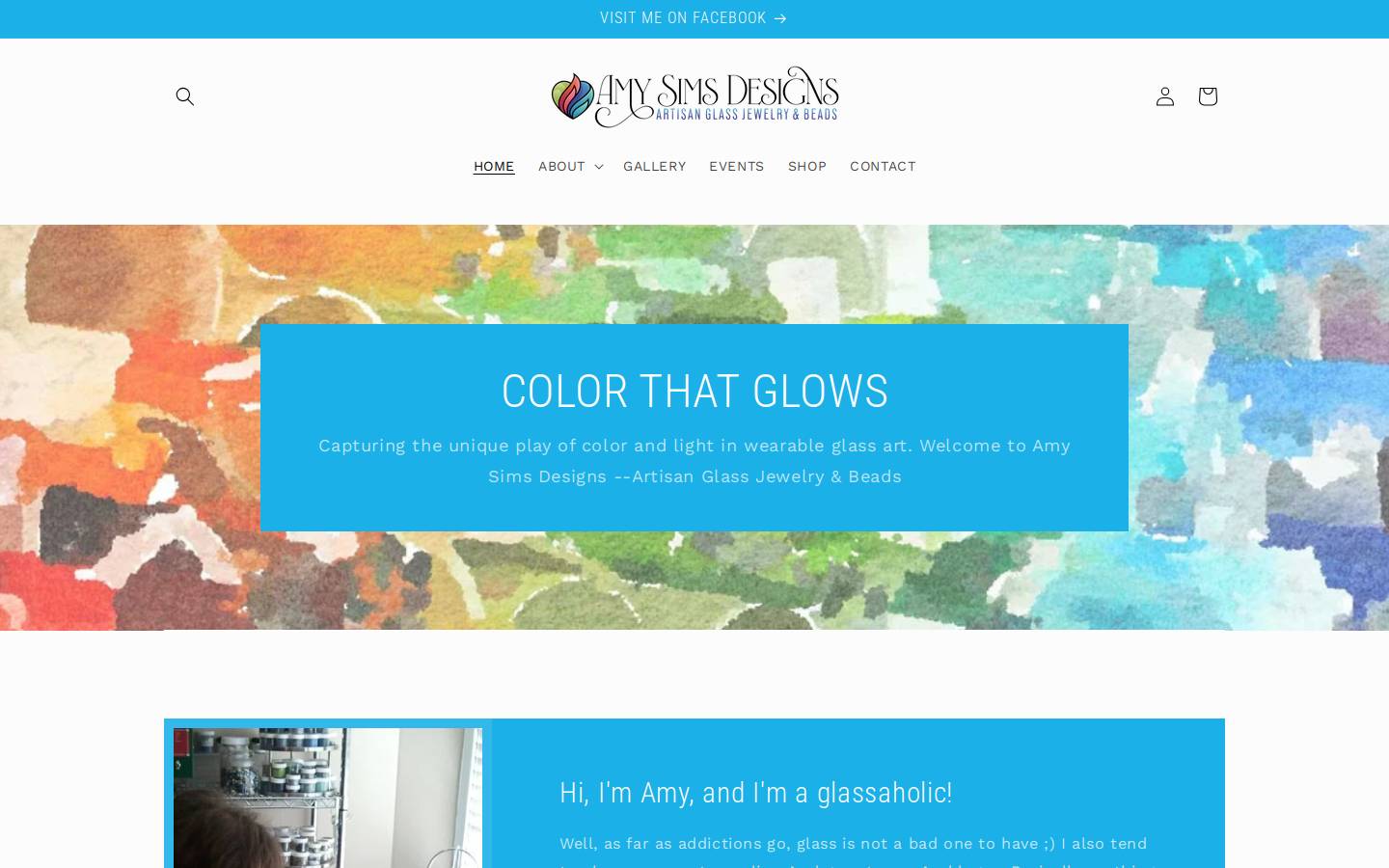 amysimsdesigns.com homepage screenshot