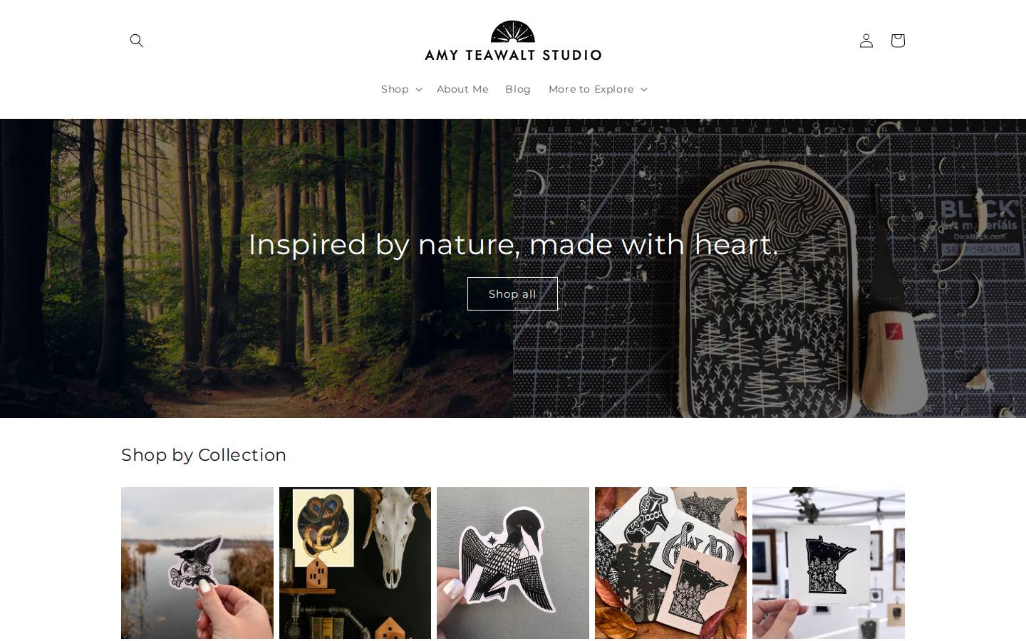 amyteawaltstudio.com homepage screenshot