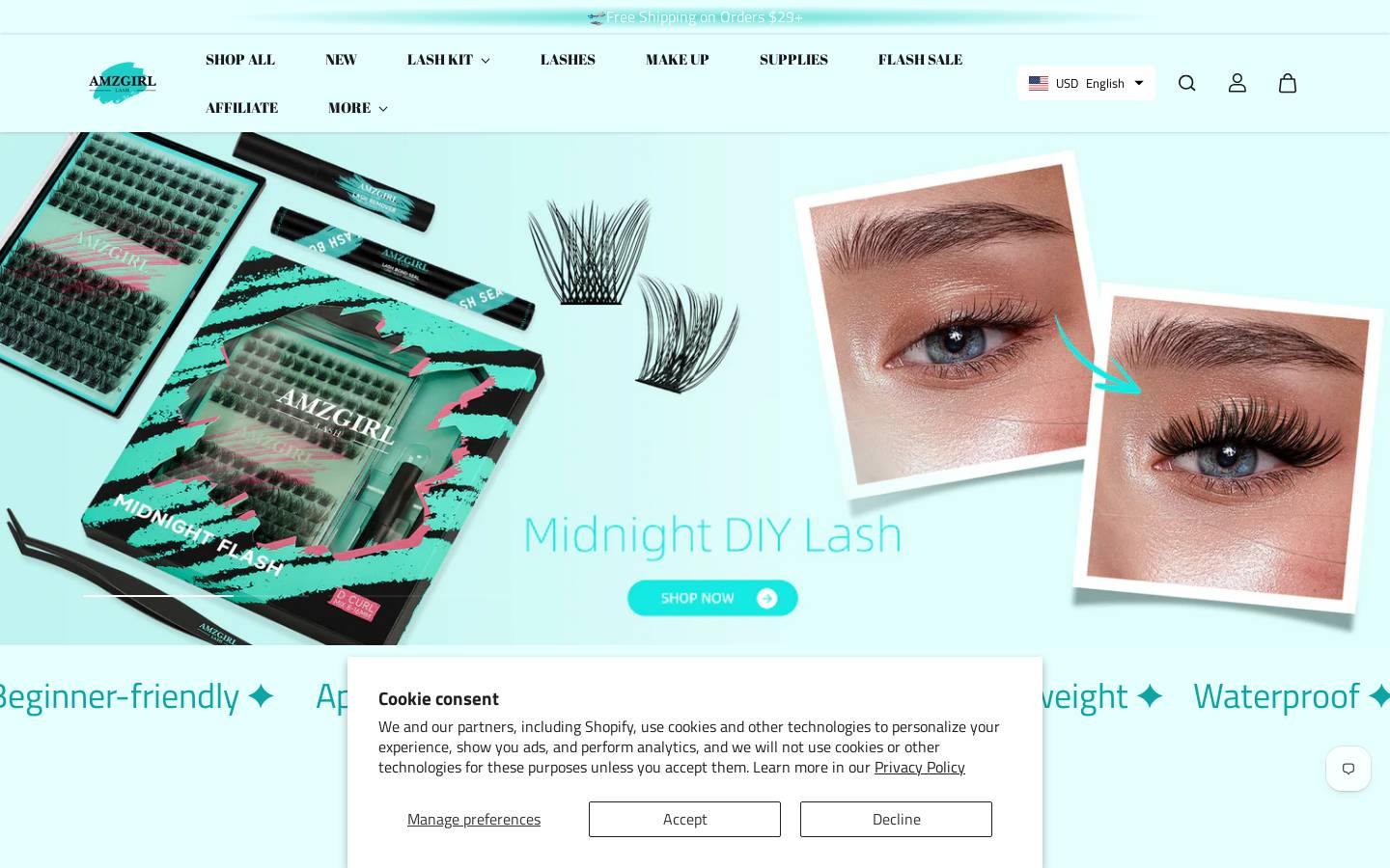 amzgirllash.com homepage screenshot