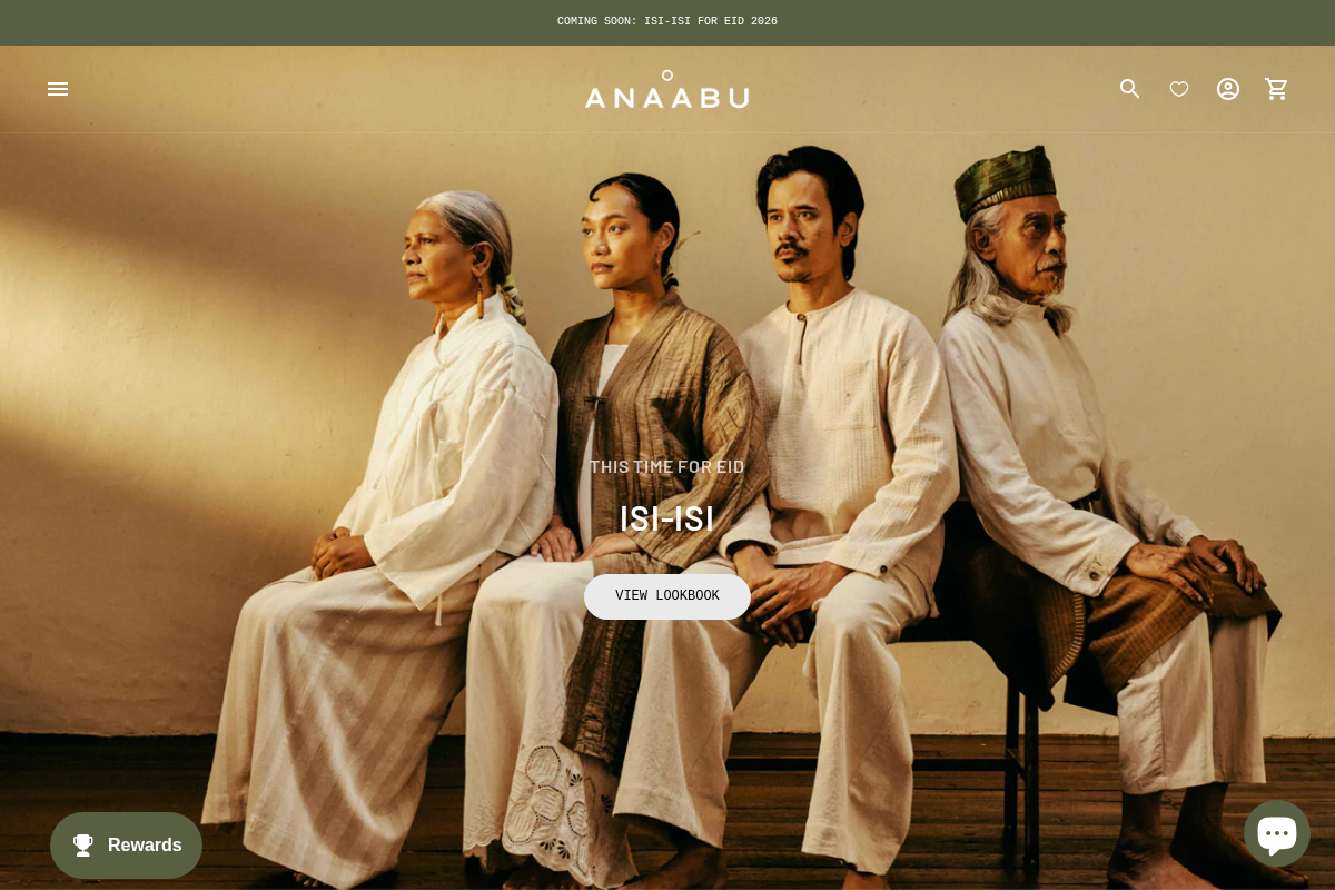 ANAABU.CO homepage screenshot