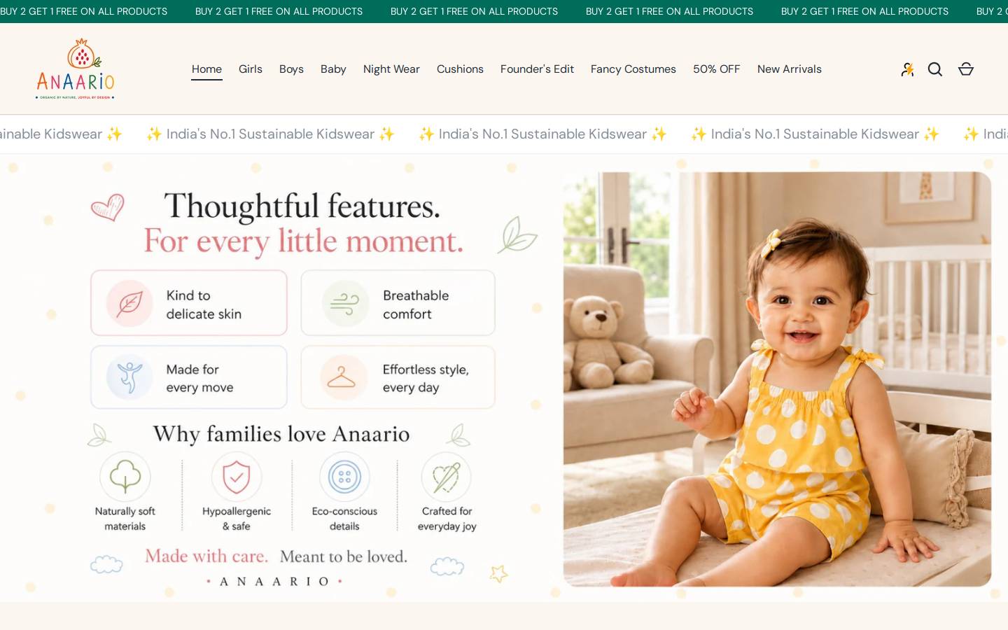 anaario.com homepage screenshot