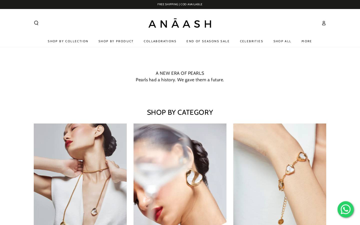 anaash.co homepage screenshot