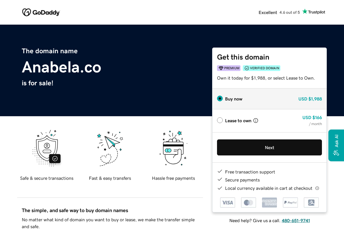 anabela.co homepage screenshot